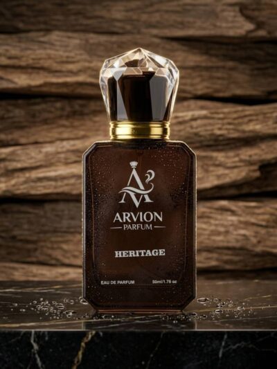 Heritage Perfume for Men by Arvion Parfume premium woody aromatic fragrance bottle